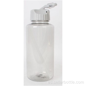 Botella de agua de una sola pared de 500 ml PP con pajita